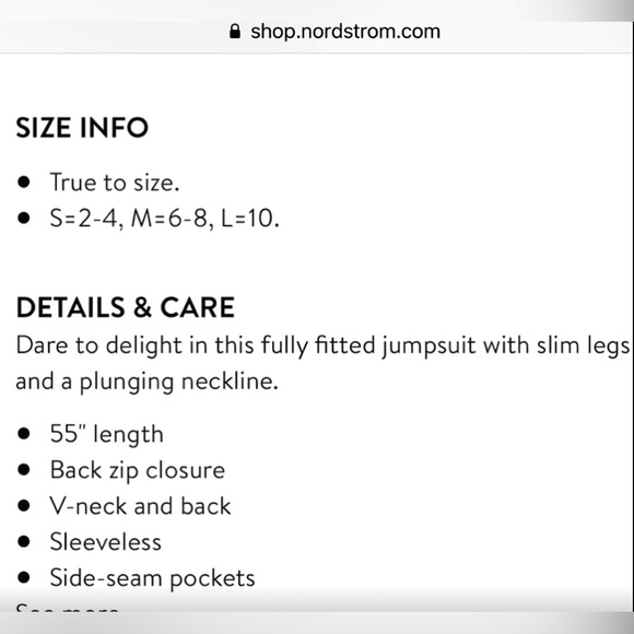 FRAICHE by J - Red Plunge Neck Jumpsuit - Nordstrom - Excellent Condition - Picture 4 of 4